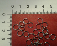 Колечки соединительные одинарные, цвет никель, 7*0,7 мм, 10 шт