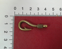 Застежка-крючок, цвет бронза, 37*13 мм, 1 шт