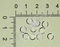 Колечки соединительные, цвет серебро, 0,5*7 мм, 10 шт