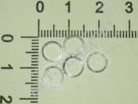 Колечки соединительные двойные, цвет серебро, 7*0,7 мм,10 шт