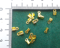 Концевик для шнуров, цвет золото, 6*3 мм, 1 пара