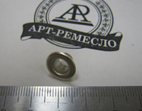 Блочки металлические (люверсы), цвет никель, внутр. диаметр 6 мм, 1 шт