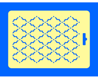 Трафарет прозрачный, №39 РОМБЫ, 14*20 см, 1 шт