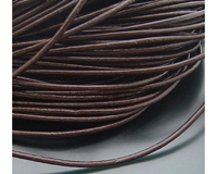 Шнур кожаный  коричневый, толщина 2 мм, за 0,5 метра