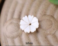 Перламутр, цветок из ракушечника белый, d-12 мм, 1 шт