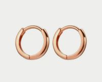 Швензы серьги-кольца, цвет розовое золото, внутренний диаметр 10 мм, 1 пара
