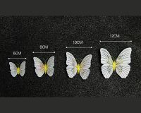 Бабочки белые на магните, набор 4 шт
