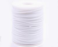 Шнур трубчатый силиконовый, для создания браслетов, чокеров, цвет белый, 0,5 м