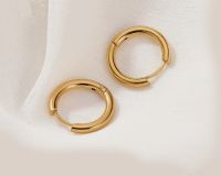 Швензы серьги-кольца, цвет золото, внутренний диаметр 18 мм, 1 пара