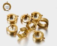Швензы серьги-кольца с петелькой, нержавейка, цвет золото, 1 пара