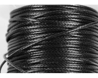 Шнур вощеный черный, 1 мм, 1 метр