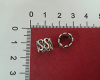 Бусина разделительная, рондель, цвет античное серебро, 10*6 мм, отверстие 7 мм, 1 шт
