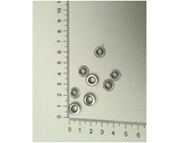 Блочки металлические (люверсы), цвет стальной, внутренний диаметр 5 мм, 1 шт
