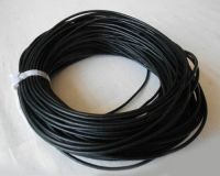 Шнур кожаный черный, толщина 1,5 мм, за 0,5 метра