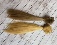 Волосы для кукол, цвет ЖЕЛТЫЙ ИМБИРЬ, длина 15 см, на трессе 47 см